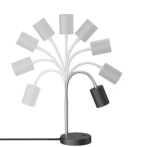 Настільна лампа ledscom.de Waika Гнучка ніжка Вимикач Чорна матова RGBW GU10 5.41 Вт 473 лм synthetic.ua - Фото 1