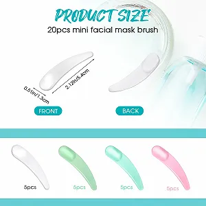 Шпатели косметологические для крема и масок разноцветные 20 шт. synthetic.ua - Фото 1