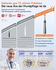 Електрична зубна щітка RANVOO Bubble 2-в-1 Grey synthetic.ua - Фото 1