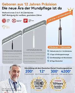 Електрична зубна щітка RANVOO Bubble 2-в-1 Grey synthetic.ua - Фото 1