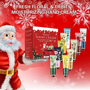 Набір різдвяних кремів для рук 2025, набір кремів для рук, різдвяні подарунки, міні-креми для рук, 10 штук в упаковці - Фото 1