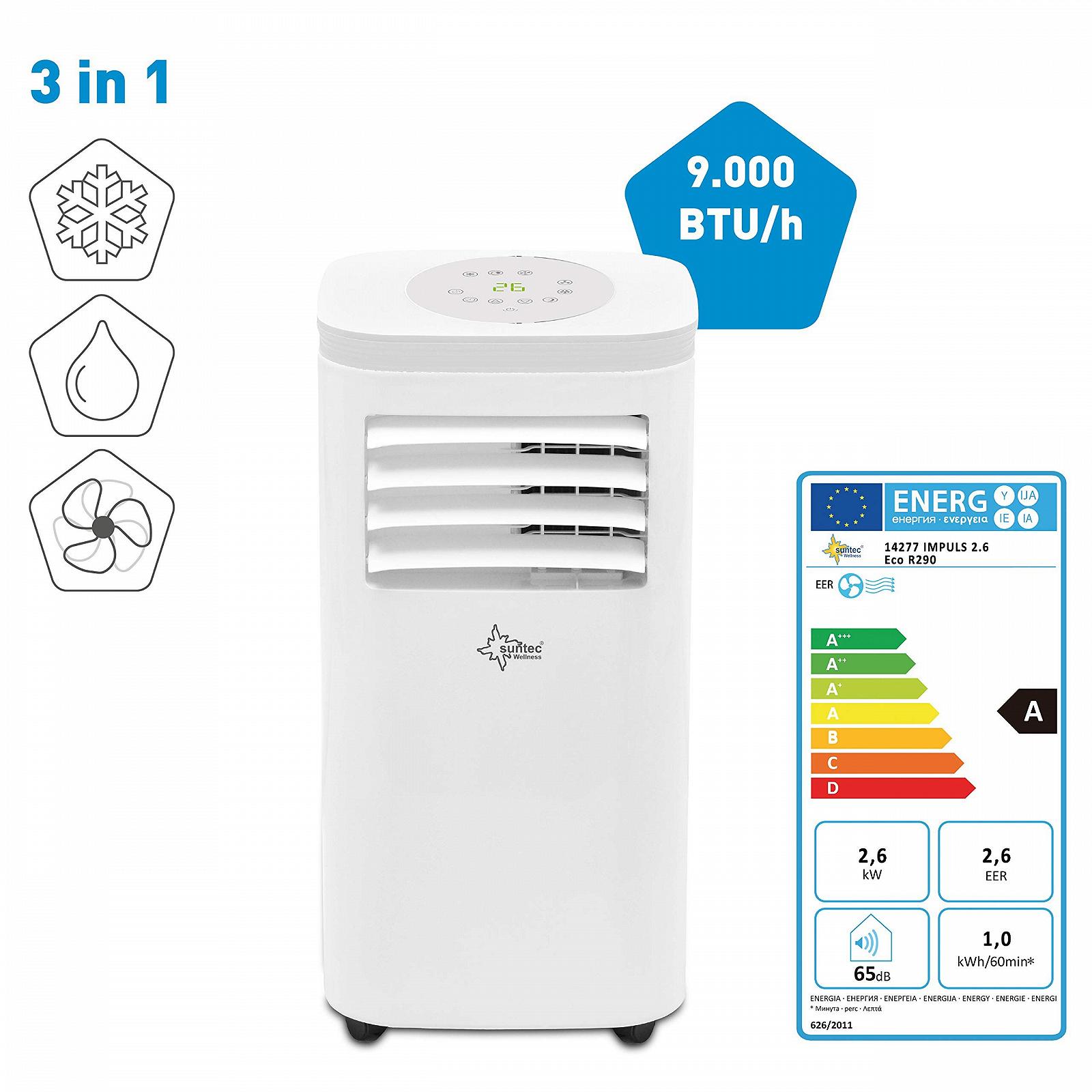 Мобільний кондиціонер Suntec Freeze 9,000 Eco R290 9,000 BTU/h Білий, фото №2