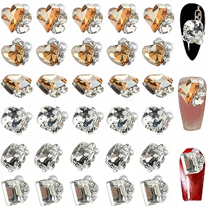 3D Декор 30 Кристалічні стрази Серце Стрази Саморобні прикраси для рукоділля - Фото 1