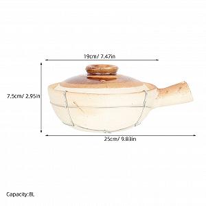 Глиняный горшок для тушения с одной ручкой энергосберегающий термостойкий synthetic.ua - Фото 1