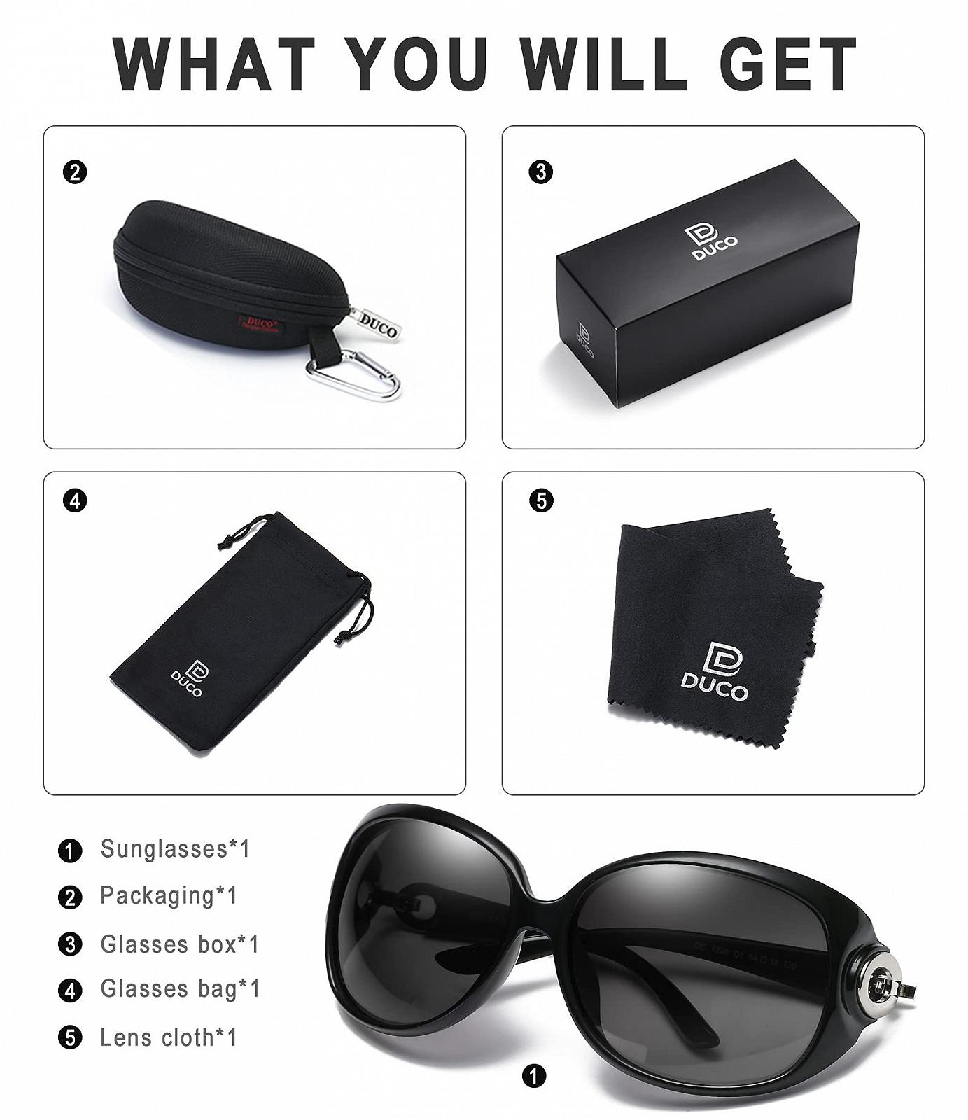 Сонцезахисні окуляри Жіночі Класичні Star Polarised DUCO 1220 Чорний, фото №5