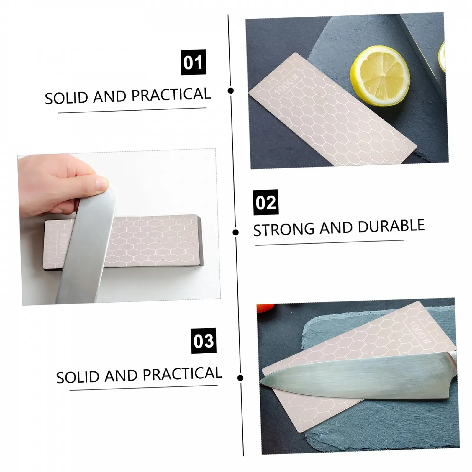 Точилка для ножей односторонняя из нержавеющей стали портативная сотовая, фото №7