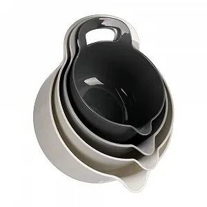 Набор мисок BoxedHome с ручкой и носиком, 4 шт., 1 л/1.5 л/2 л/3 л Grey - Фото 1