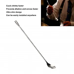 Мішалки для коктейлів з нержавіючої сталі, мішалки з дрібною різьбою і довгою ручкою для дому, бару synthetic.ua - Фото 1