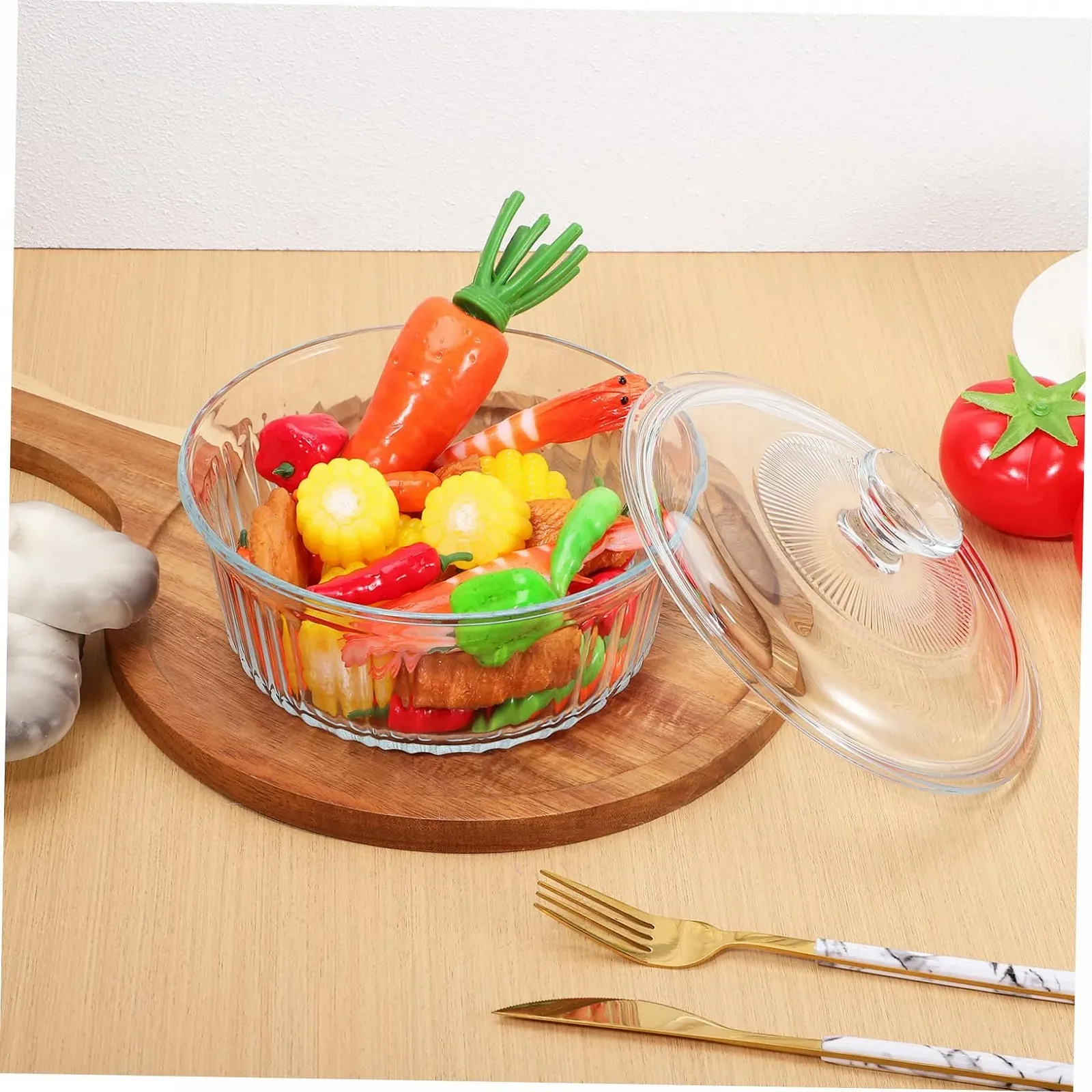 Стеклянная кастрюля Zerodeko с крышкой, термостойкая, боросиликатное стекло, прозрачная, фото №6 Стеклянная кастрюля Zerodeko с крышкой, термостойкая, боросиликатное стекло, прозрачная, фото №6