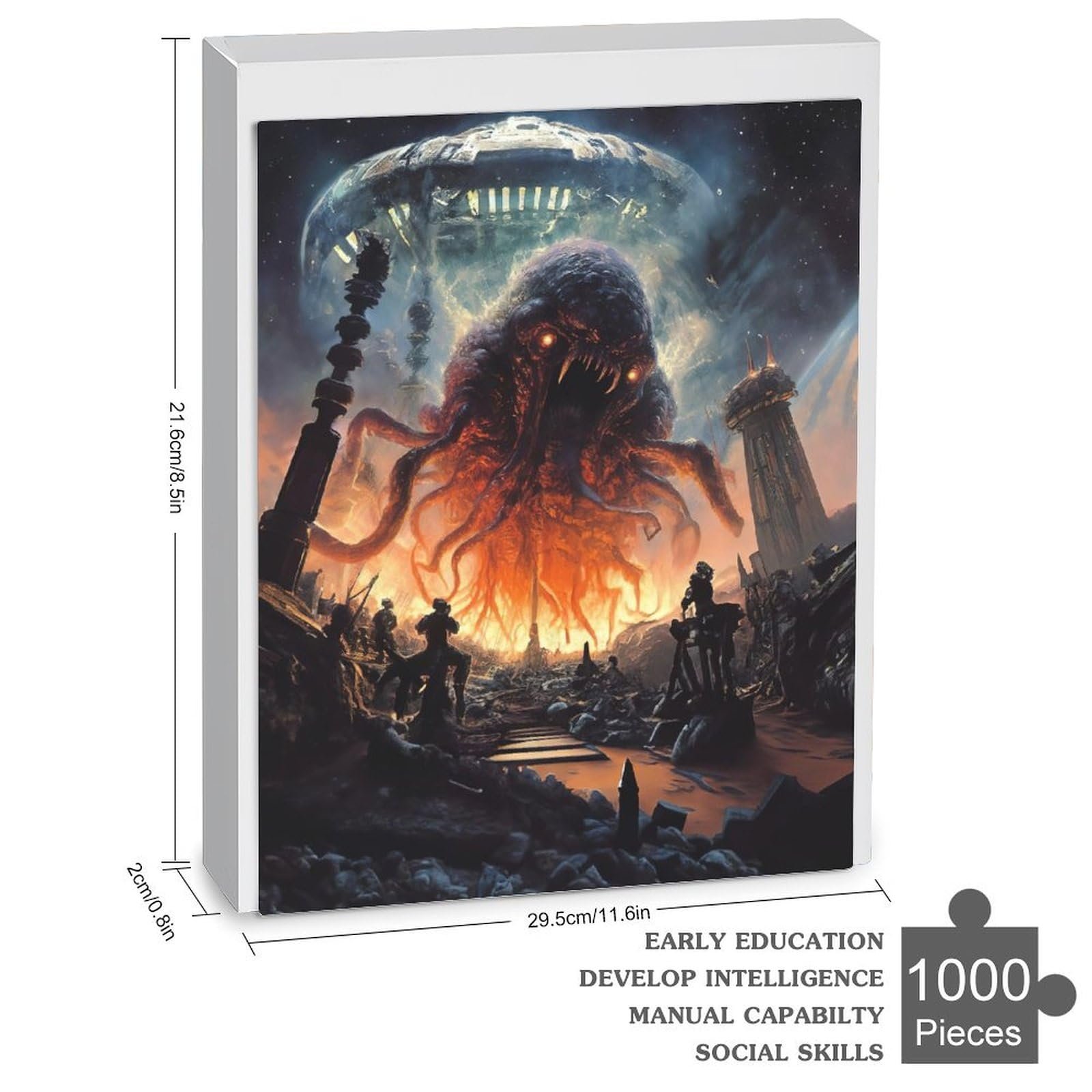 Пазл деревянный Cthulhu Invasion 1000 деталей 78 x 53 cm, фото №3