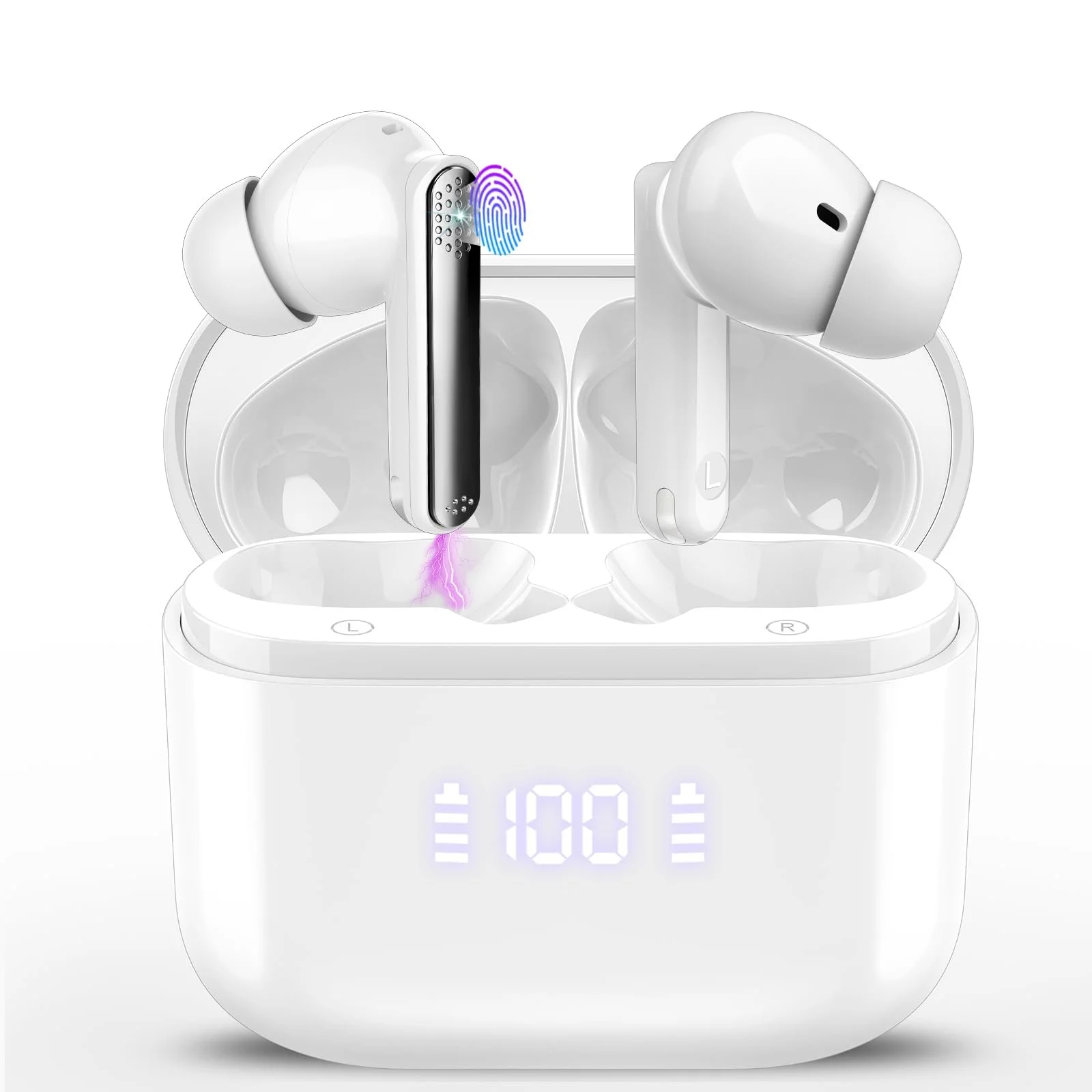 AI Наушники-переводчики, Bluetooth 5.3 3-в-1, 134 языка в реальном времени, белый, фото №1 AI Наушники-переводчики, Bluetooth 5.3 3-в-1, 134 языка в реальном времени, белый, фото №1