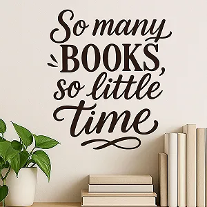 Наклейка на стіну «So Many Books, So Little Time» 30 x 33 см - Фото 1