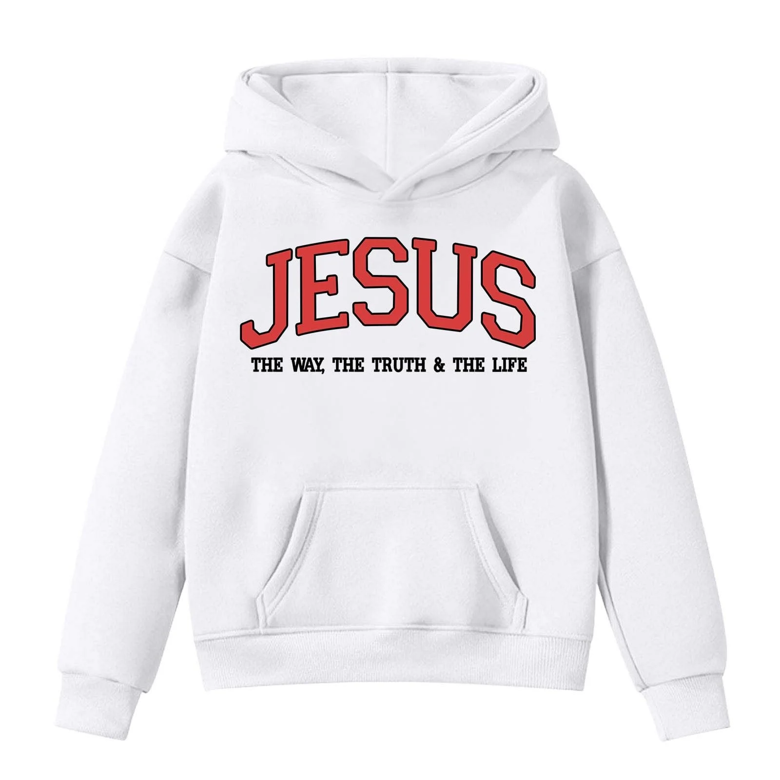 Пуловер для дівчат з круглим вирізом і літерним принтом, фото №2