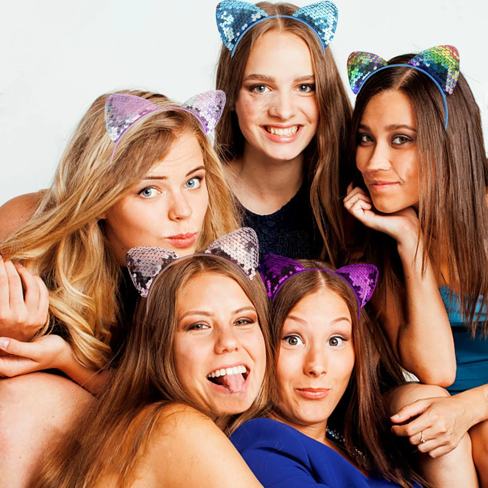 Набір з 10 Блискучих Обручів Вушка Кішки, фото №7