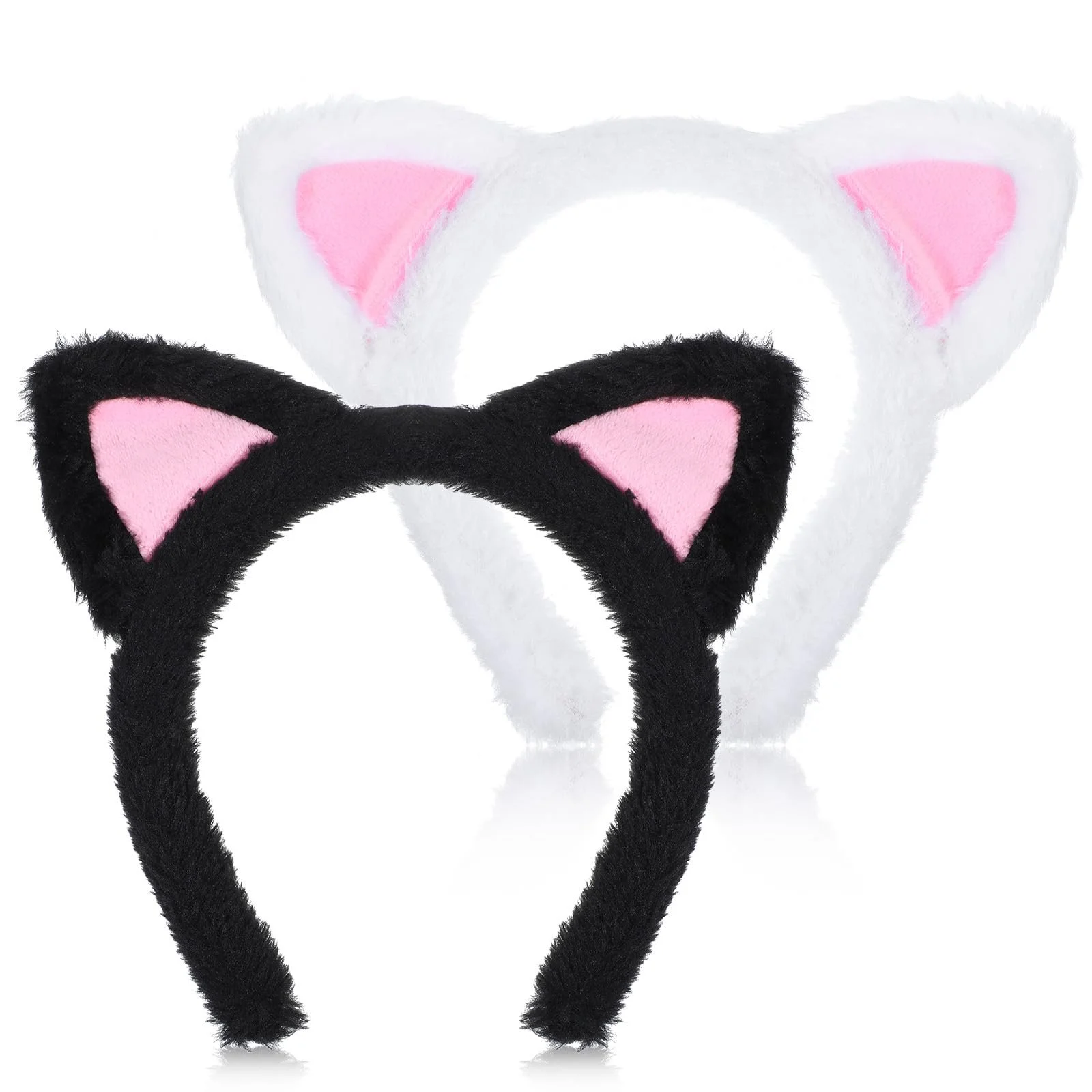 Обруч Вушка кота Prasacco 2 шт Чорний, Білий, фото №1