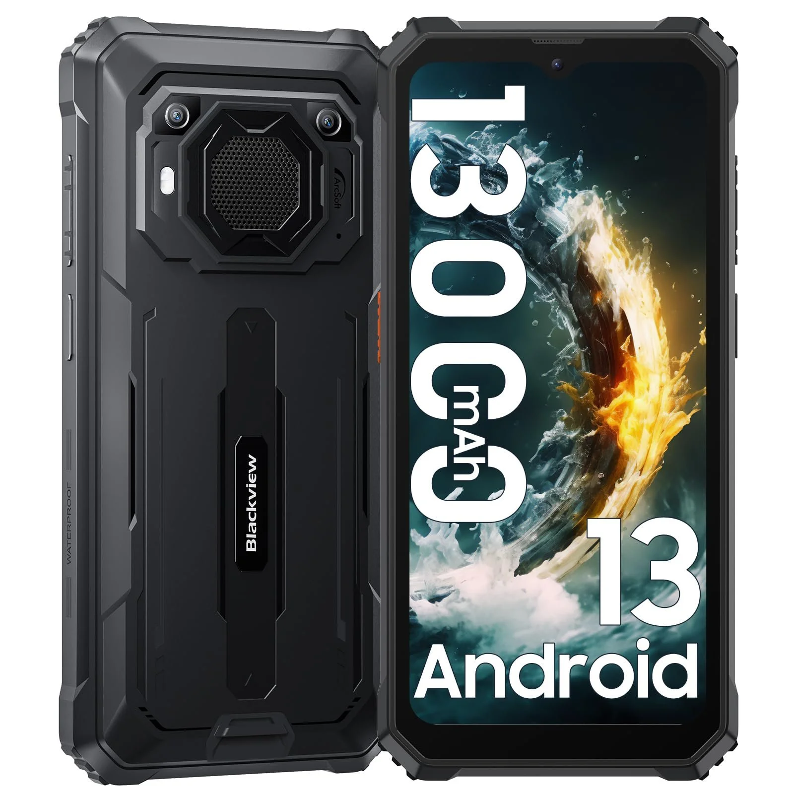 Смартфон Blackview BV6200 Pro 8/128 ГБ 13000 мАг Helio P35 6.56" HD+ 13 Мп + 8 Мп 4G Dual SIM 98 дБ Speaker, фото №1 Смартфон Blackview BV6200 Pro 8/128 ГБ 13000 мАг Helio P35 6.56" HD+ 13 Мп + 8 Мп 4G Dual SIM 98 дБ Speaker, фото №1
