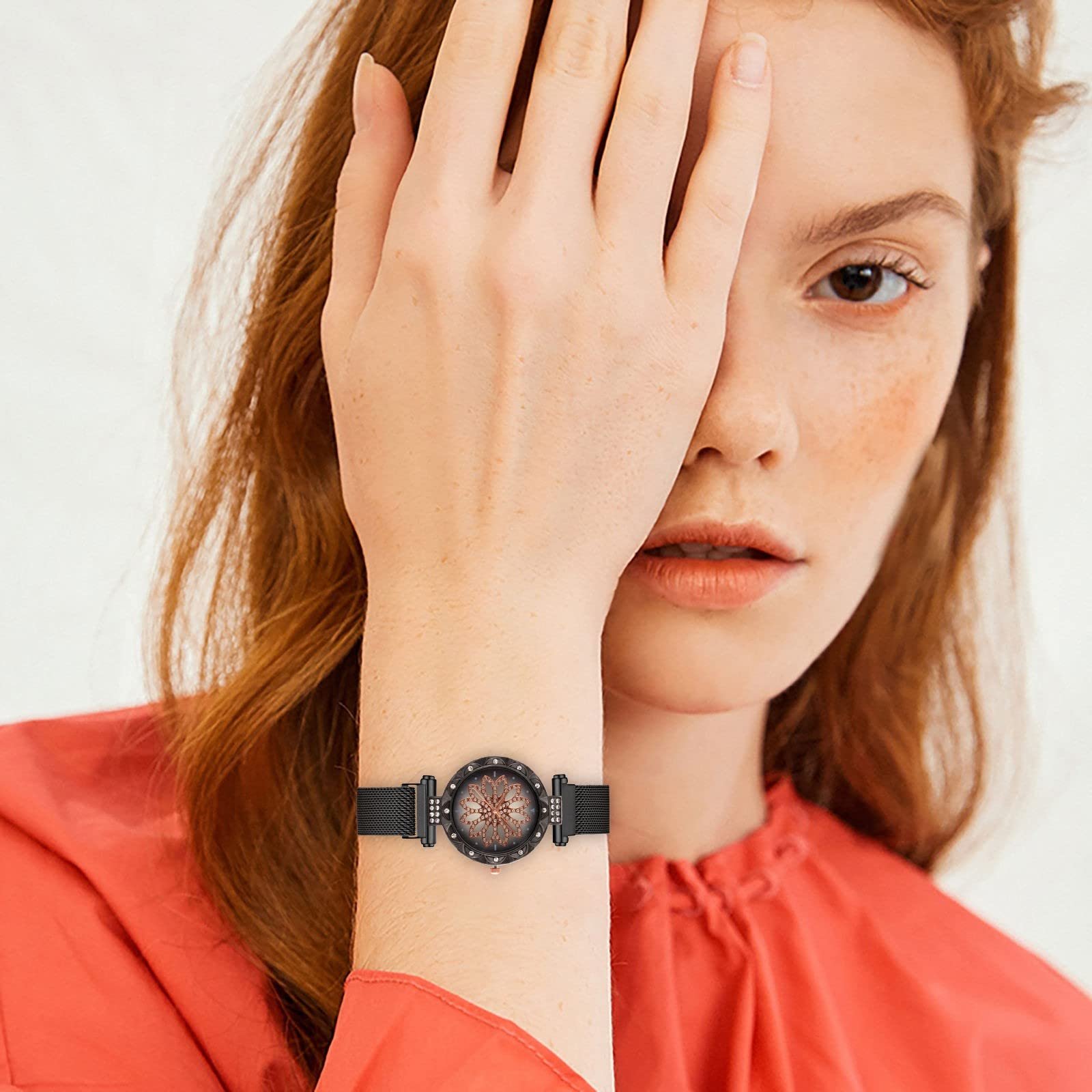 Класичний наручний годинник, жіночий годинник для бігу, ледачий феромагнітний кварцовий годинник, фото №3