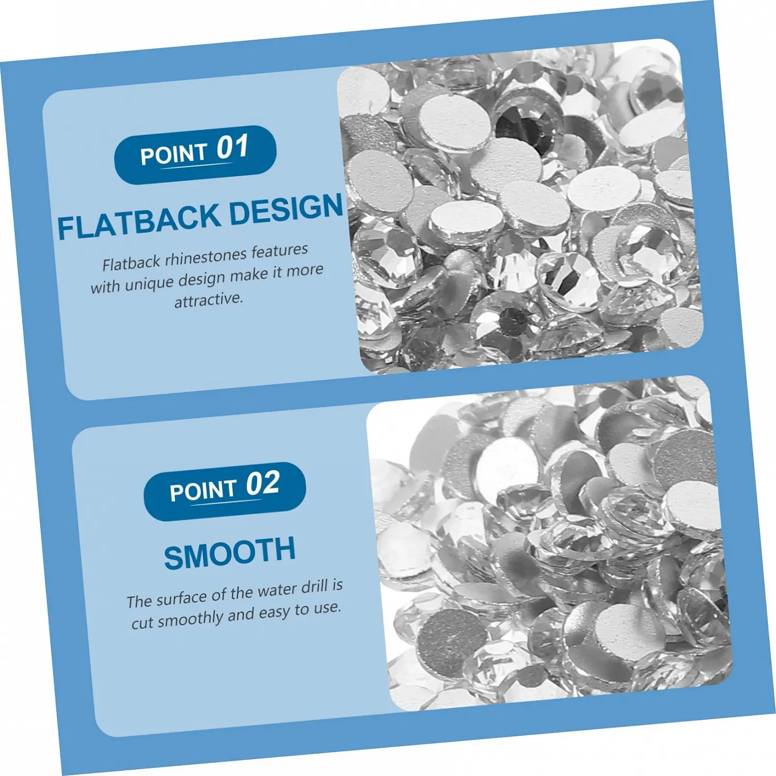 Стразы для ногтей 1440 шт., самоклеящиеся, плоские, для маникюра, украшения для наклеивания, фото №9