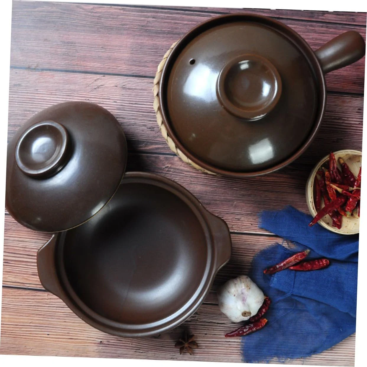 Гусятниця для запікання Zerodeko керамічна з кришкою термостійка з подвійними ручками для газової плити, фото №8