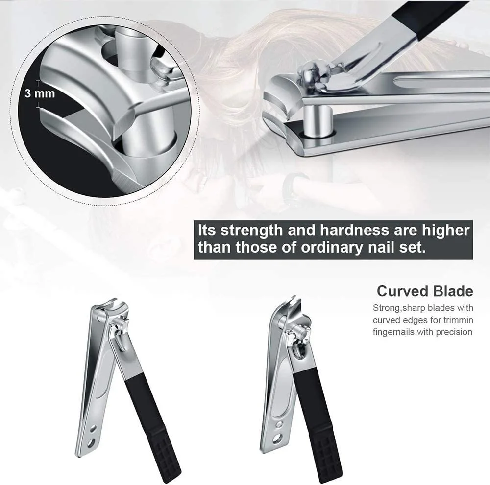 Профессиональный набор для маникюра из 18 предметов, из нержавеющей стали, фото №6