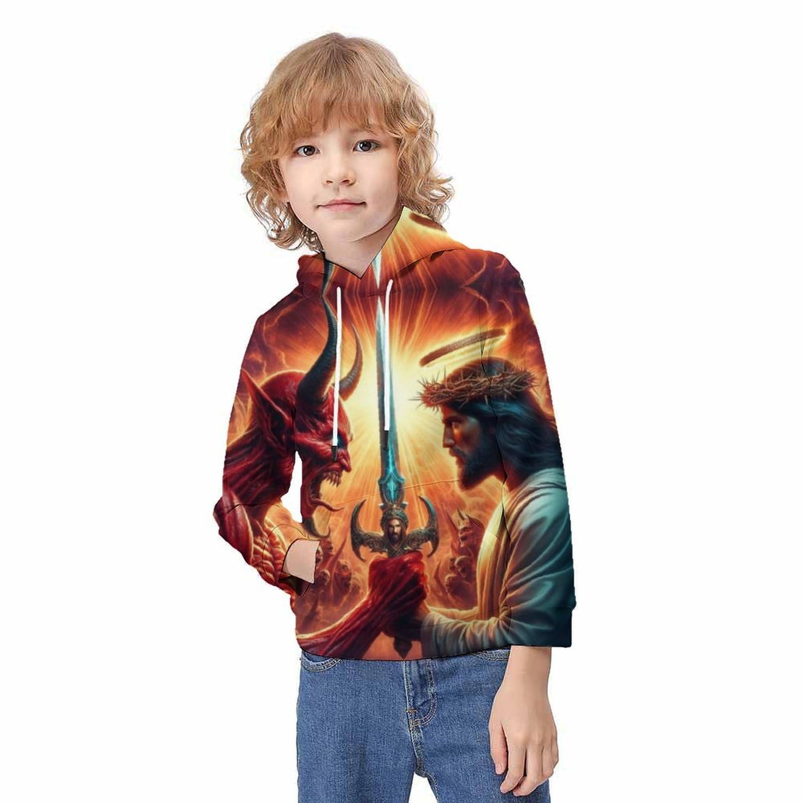 Худі KHHKJBVCE Angel Vs Demon для хлопчиків та дівчаток 3D, фото №3