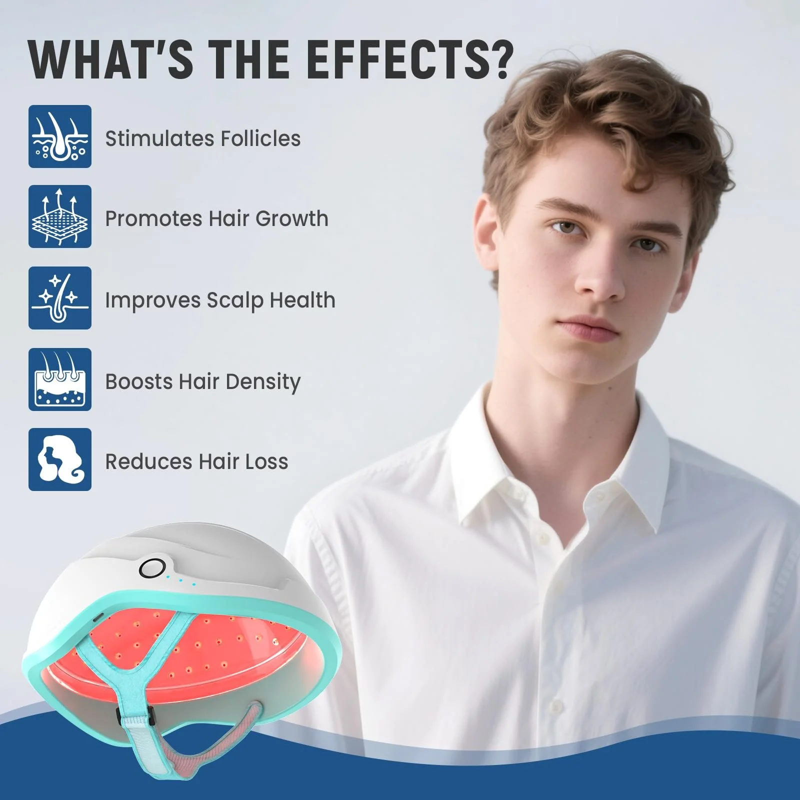 Шолом Лазерний iKeener lllt для росту волосся 109 лазерних діодів 650 нм, фото №3