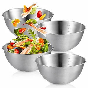 Купити Набір мисок SUNOYA 4 шт. з нержавіючої сталі 1,2 L - Фото 1 Набір мисок SUNOYA 4 шт. з нержавіючої сталі 1,2 L - Фото 1