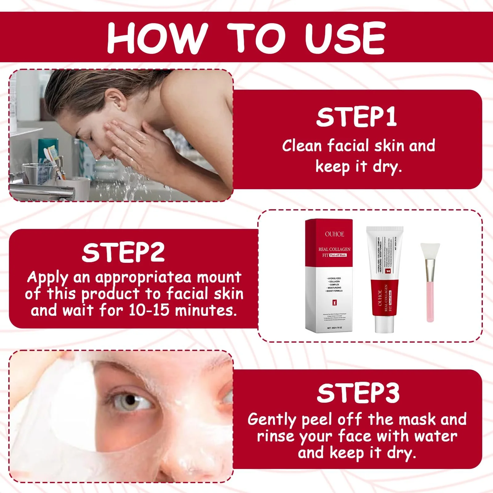 Маска Колагенова Нічна, Real Collagen Fit Mask (2 шт.), фото №7