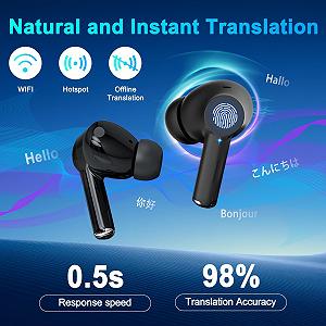 Навушники-перекладачі Bluetooth M10, 144 мови, Штучний інтелект, Шумозаглушення synthetic.ua - Фото 1