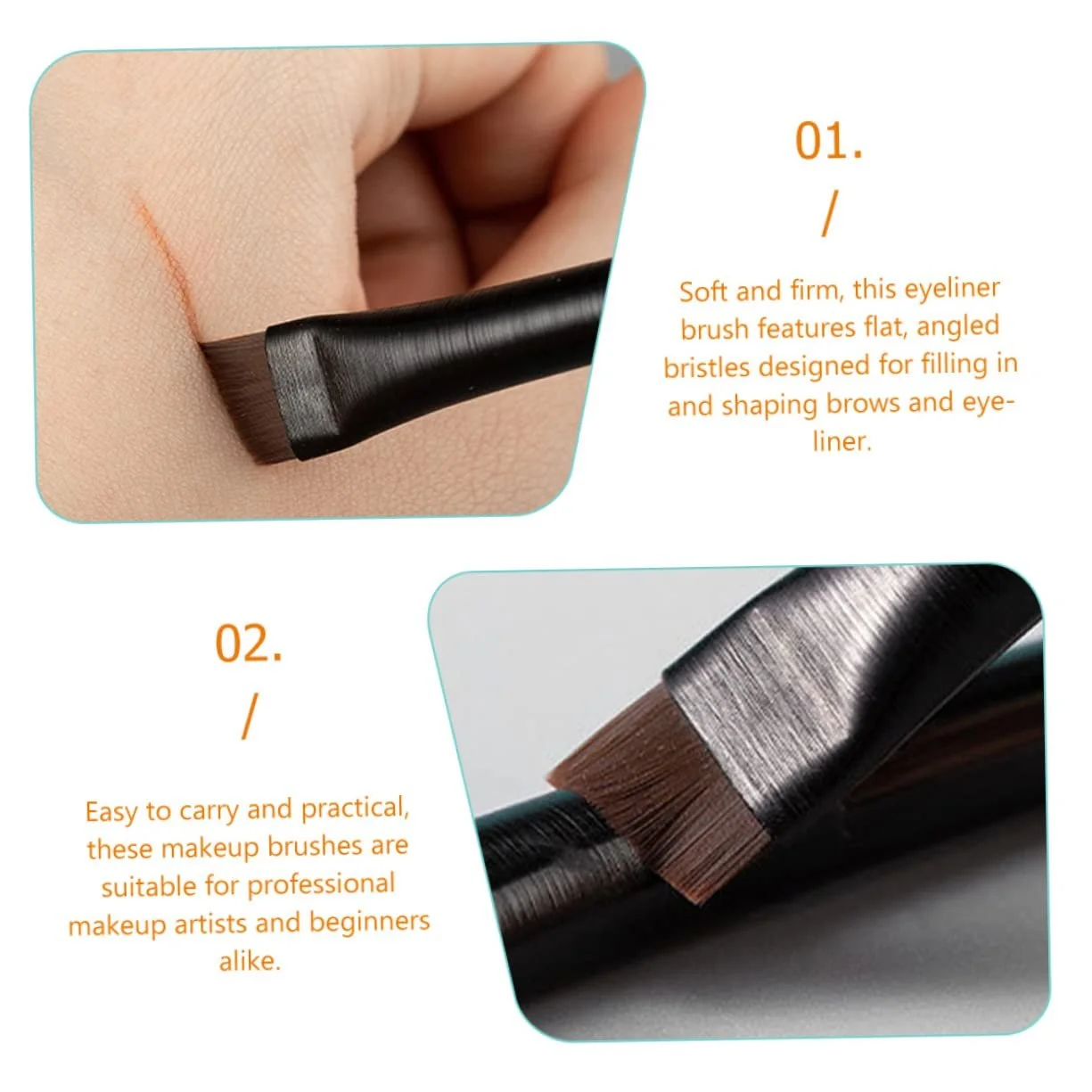 Набор кистей для подводки глаз 3 шт., фото №3 Набор кистей для подводки глаз 3 шт., фото №3