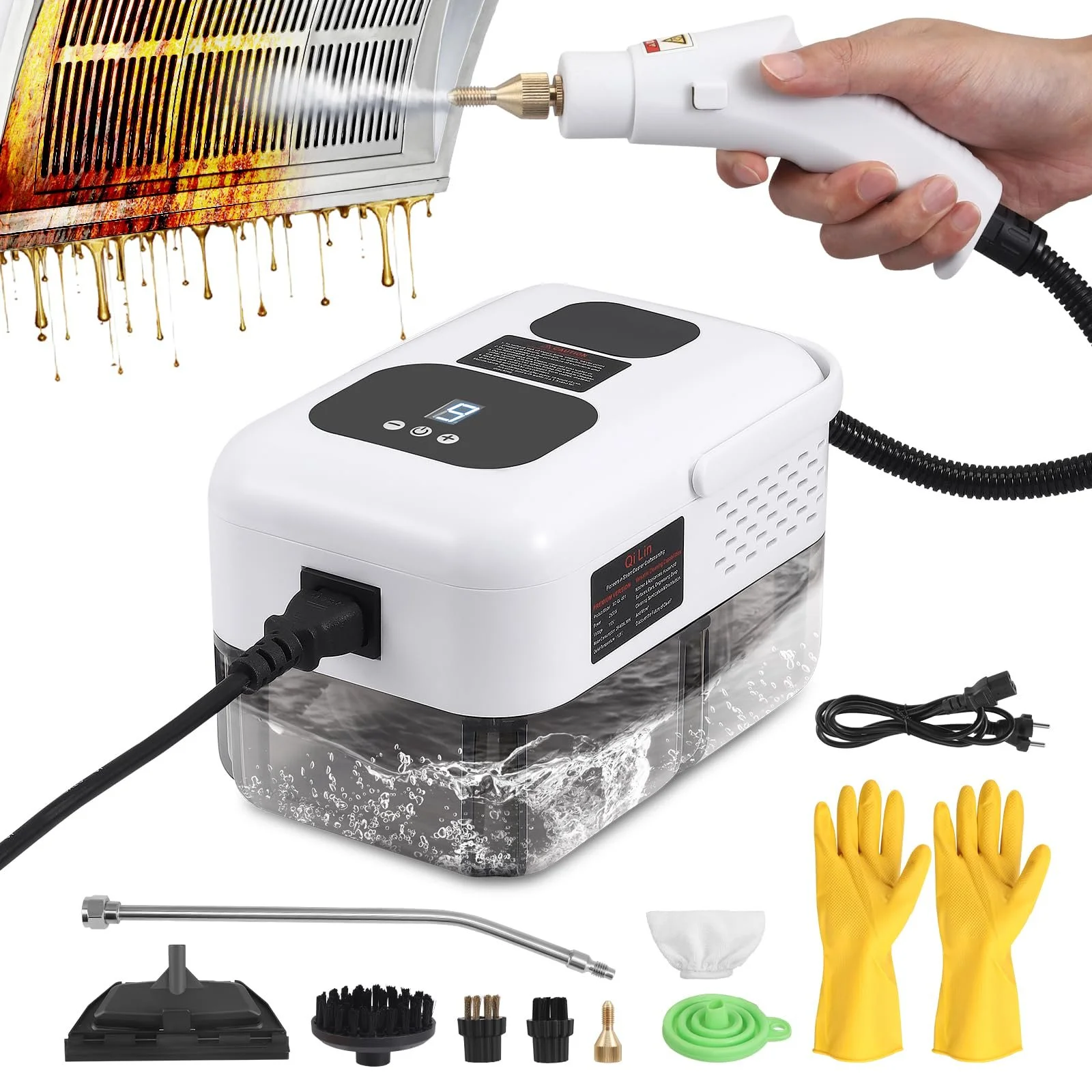 Пароочисник ручний 2500 W 1200 ml 9 швидкостей, фото №1 Пароочисник ручний 2500 W 1200 ml 9 швидкостей, фото №1