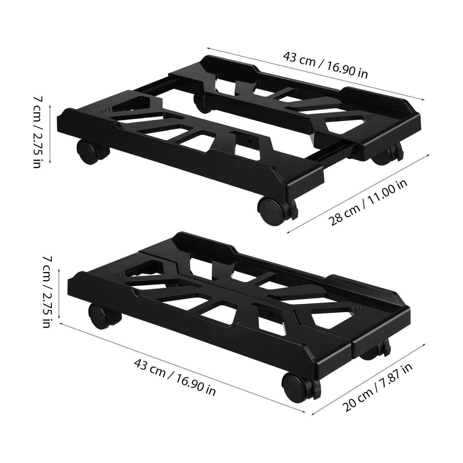 Підставка для ПК Регульована SHOWERORO з регульованою по висоті основою ABS для комп'ютерних корпусів, мобільний тримач ЦП під стіл для офісу та дому, фото №2