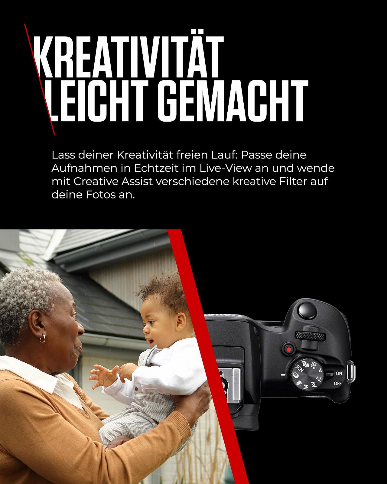 Камера Системная Canon EOS R100 с RF-S 18-45 мм - 24.1 MP APS-C - Dual Pixel AF, 4K Видео, 6.5 кадров/с, Распознавание Лица и Глаз, WiFi и Bluetooth, фото №8