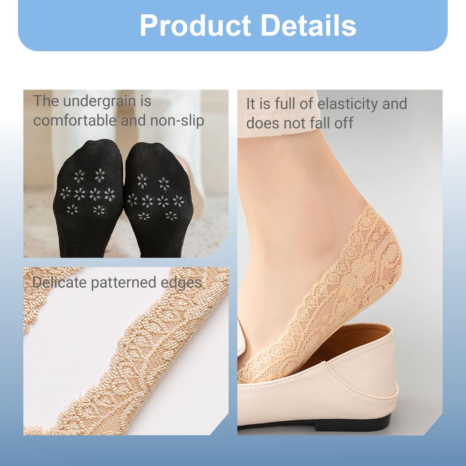 Шкарпетки-слідки Жіночі 6 пар, фото №3