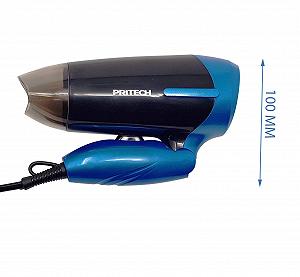 Фен Pritech TC-2260 дорожный, складной, с ионной функцией, насадка-концентратор, 2 скорости, синий - Фото 1