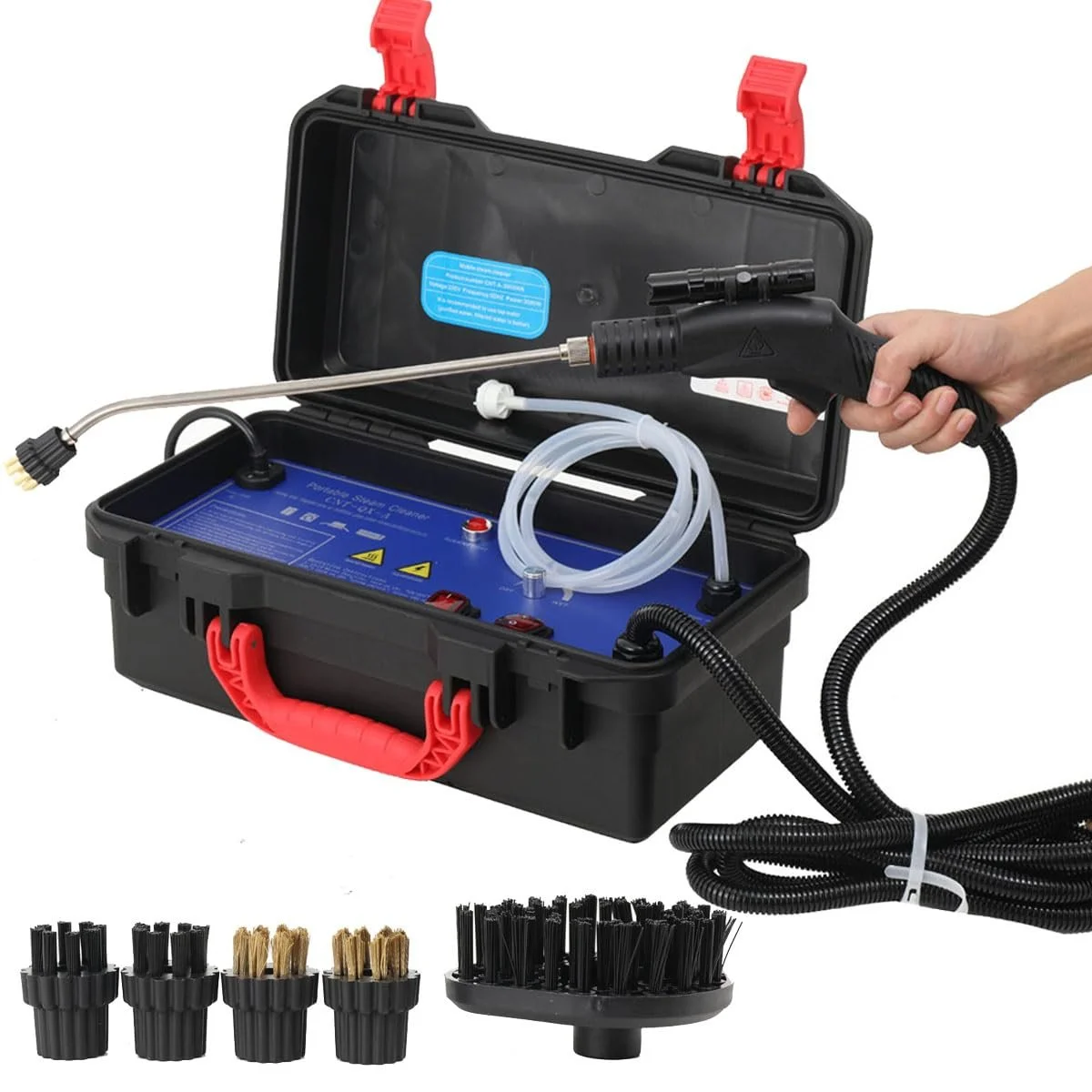 Ручний високотемпературний пароочисник 220 В 3000 Вт 100-120 °C 2-3,5 Бар, фото №1