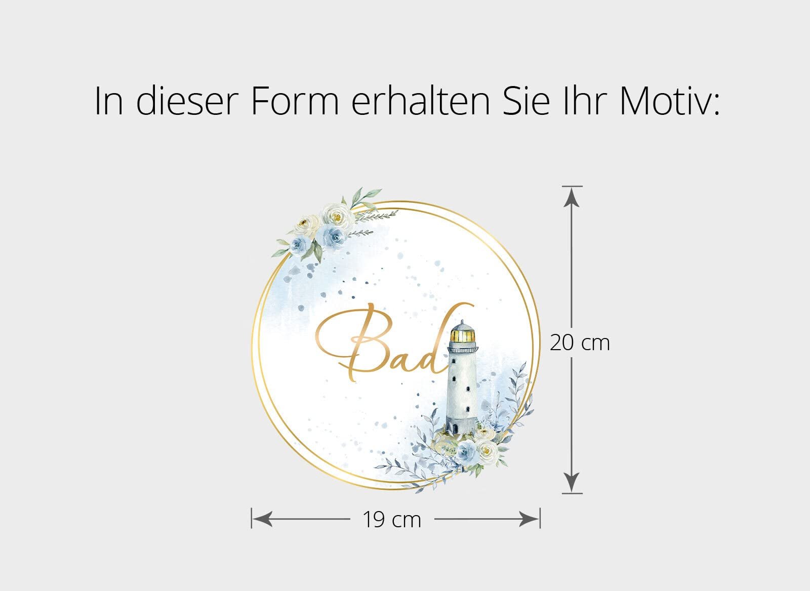 Наклейка на двері Grandora DL741 Bathroom with Lighthouse and Roses 19 x 20 см, фото №3 Наклейка на двері Grandora DL741 Bathroom with Lighthouse and Roses 19 x 20 см, фото №3