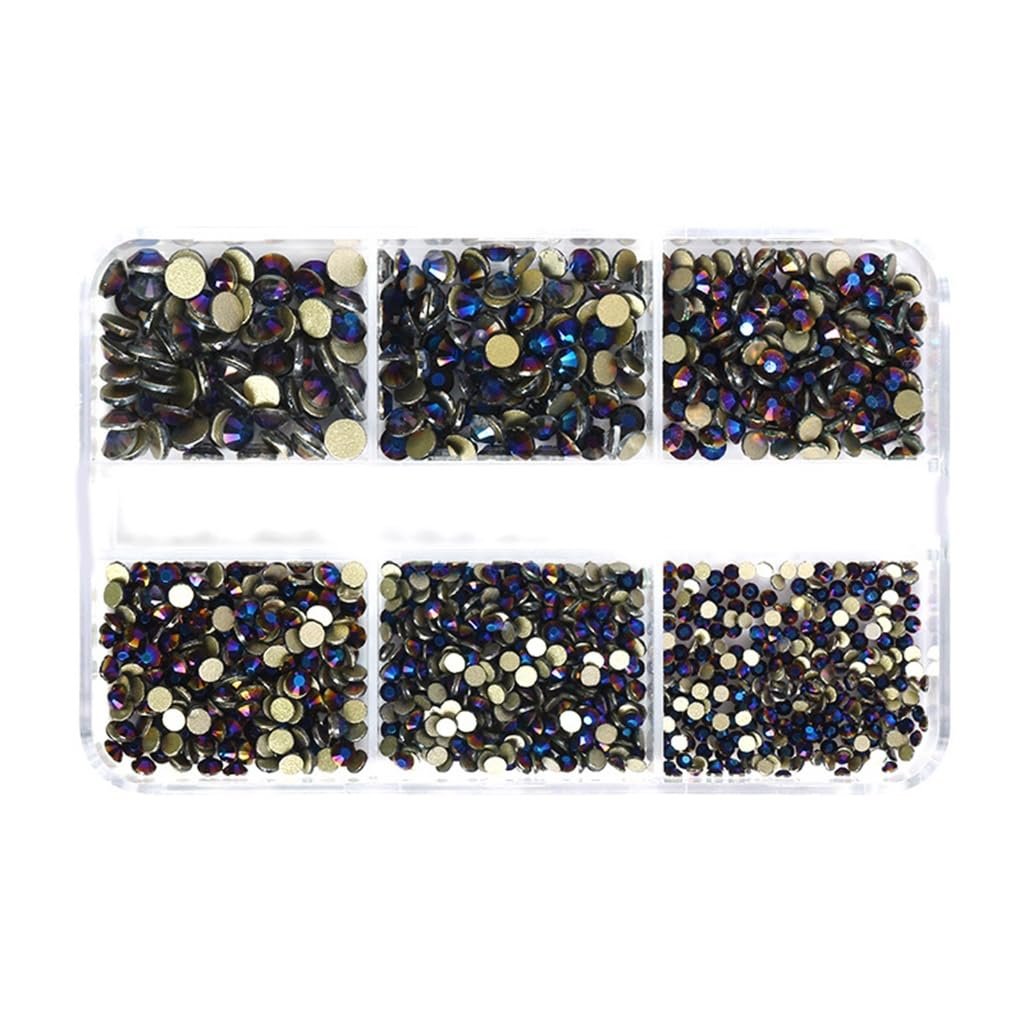 Мини-подвески для ногтей 3D Хрустальные камни для украшения маникюра, 6 отделений, фото №1