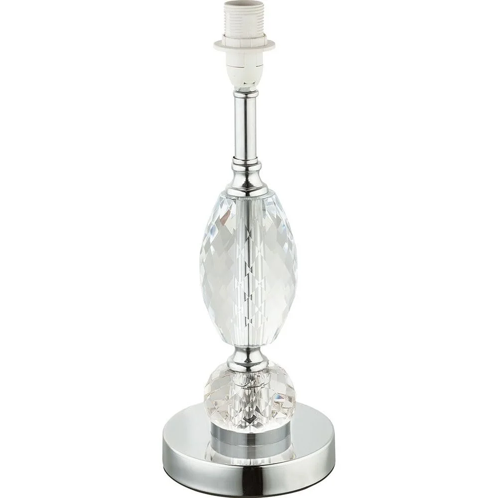 Настольная лампа LED Хрустальная Белая 4 Вт 350 лм 21x47 см Хром/Текстиль, фото №6