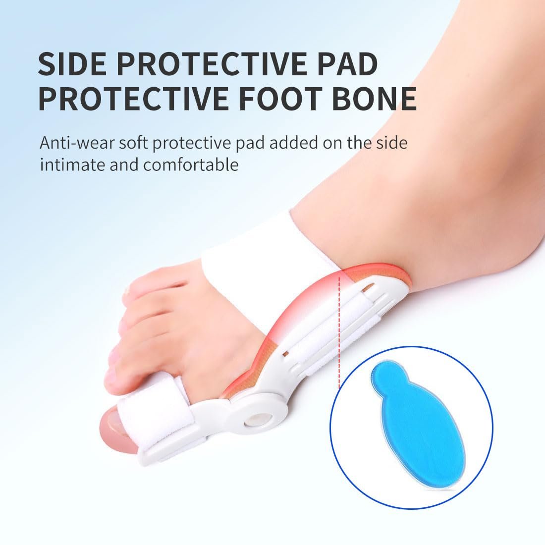 Шкарпетки для корекції Hallux Valgus 2 шт. Регульовані, фото №3