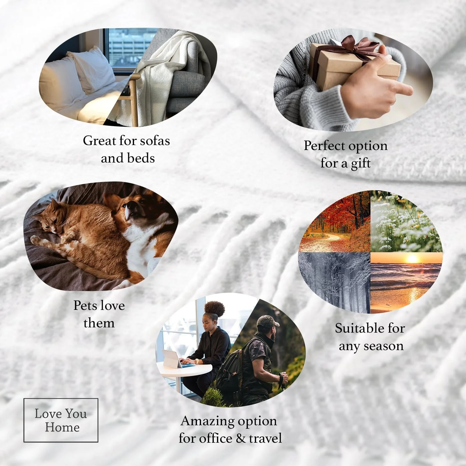 Плед LoveYouHome Бавовняний плед для обіймів Дуже великий плед (140 см x 200 см), фото №4