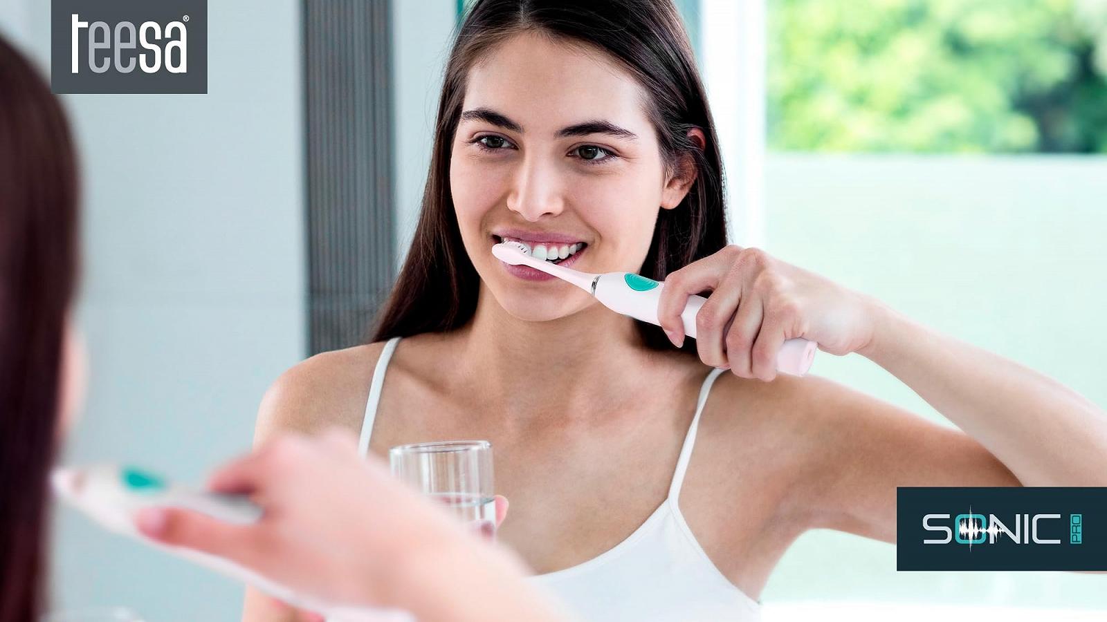 Електрична звукова зубна щітка TEESA Sonic Pro Біла, фото №9