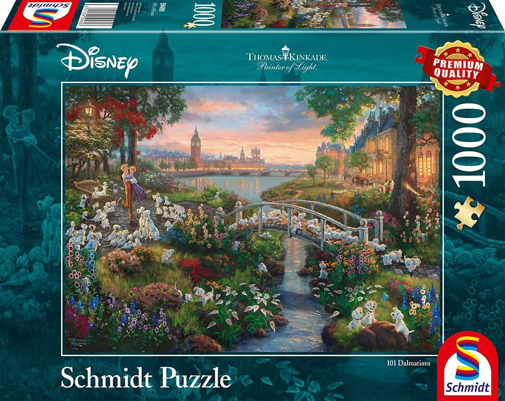 Пазл Schmidt Spiele Disney Thomas Kinkade 59489 101 Dalmatians 1000 деталей Разноцветный, фото №4
