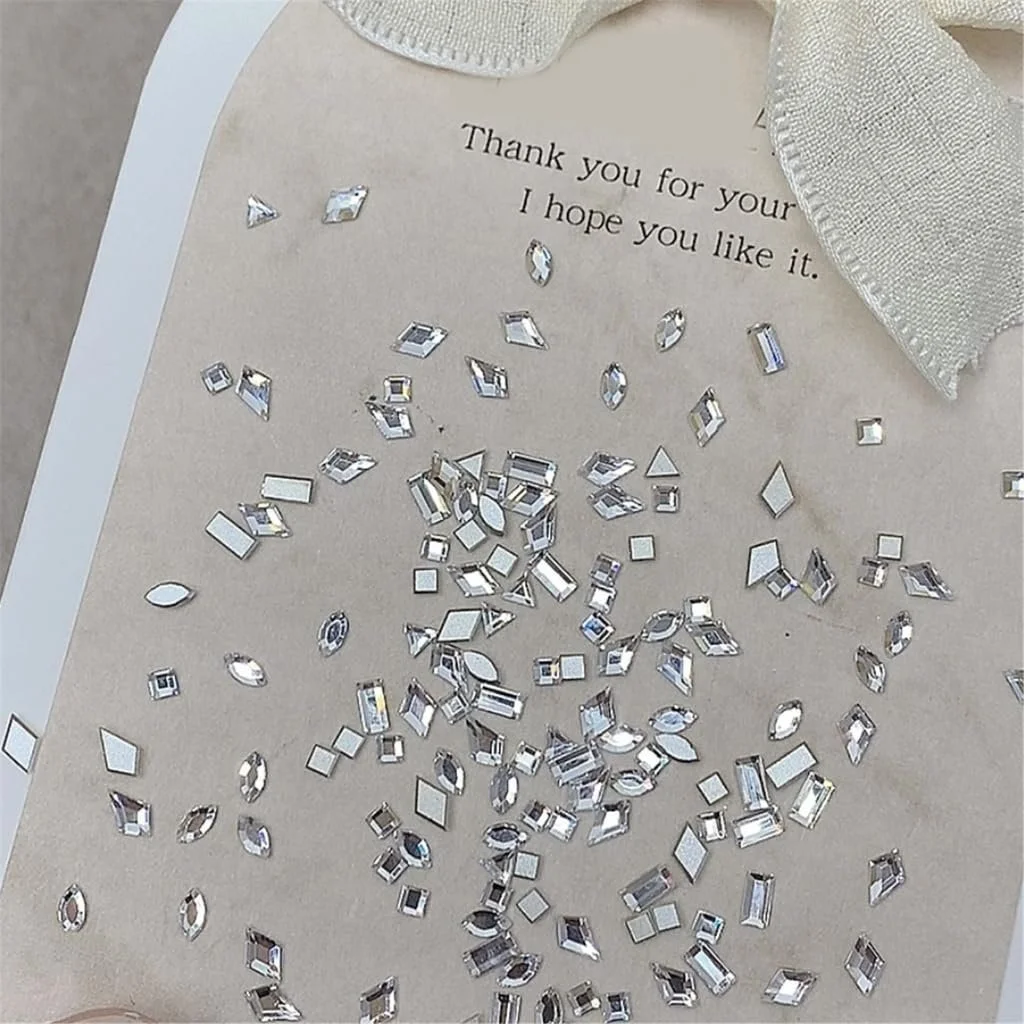 Стразы для ногтей 100 шт, декоративные аксессуары, украшения для рукоделия, простая установка и удаление, фото №9