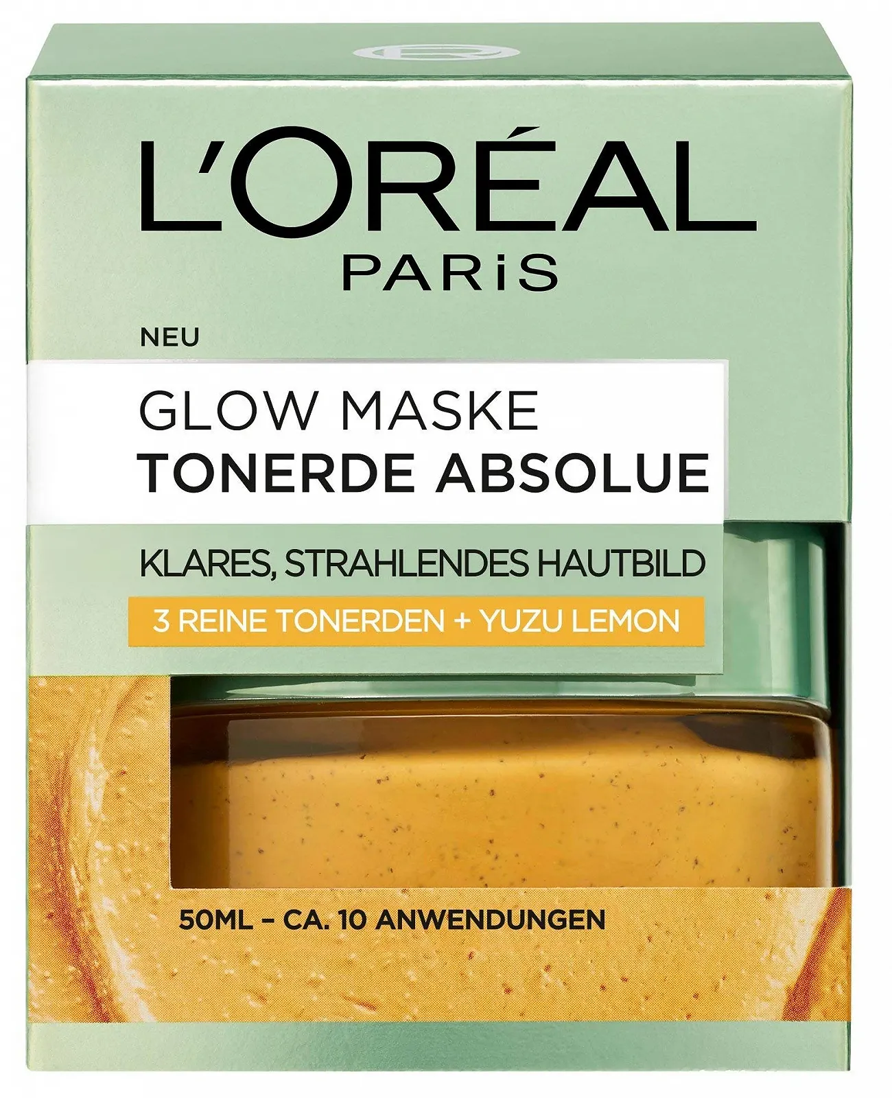Маска L'Oréal Paris Tonerde Absolue Glow для чистого, сяючого кольору обличчя, 50 мл, фото №1