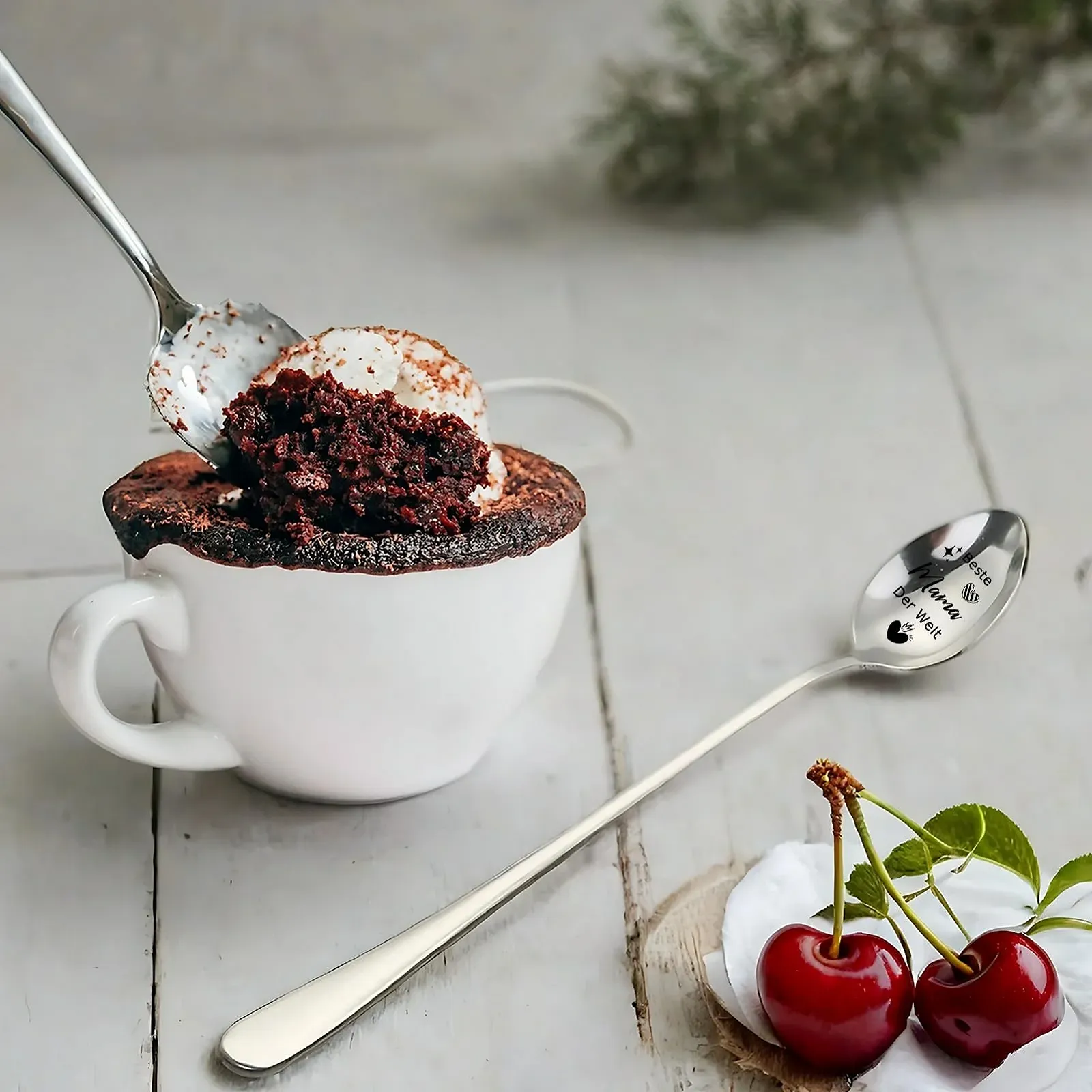 Ложка для кави з гравіюванням Best Mum and Dad in the World 2 шт., фото №5