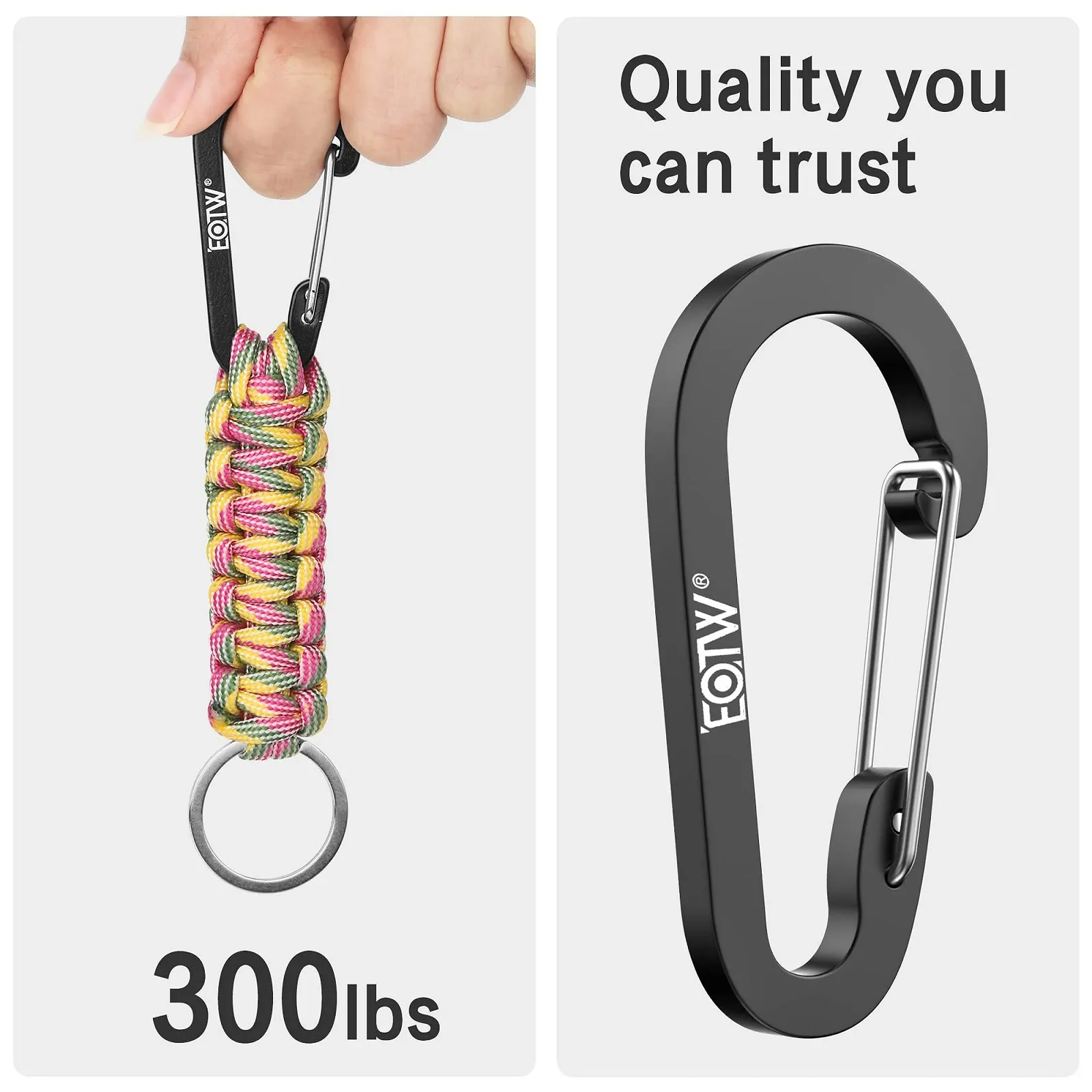 Брелок EOTW з карабіном, Mimetico Rosa Giallo, фото №5