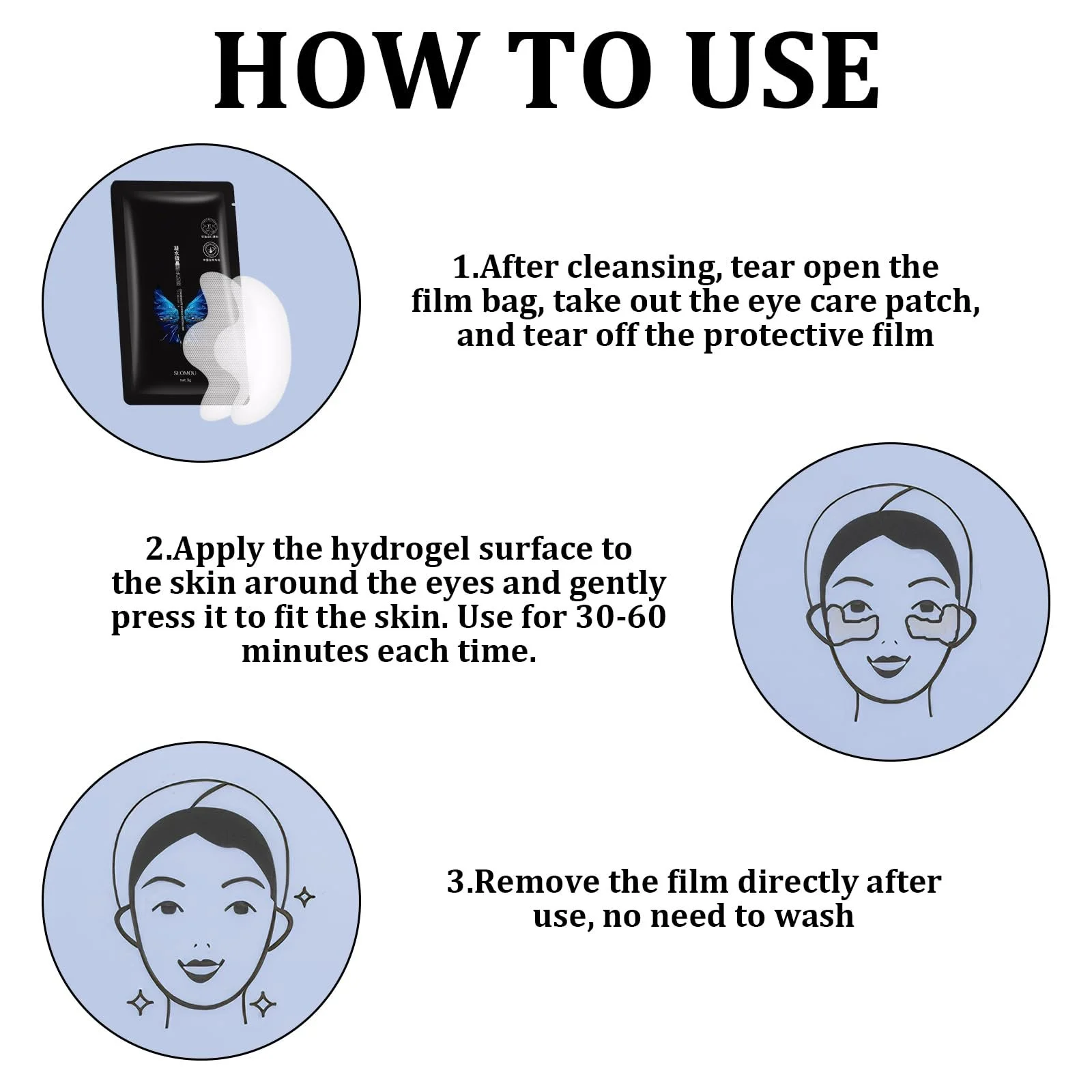 Стрічки для обличчя ліфтингові, проти зморшок, включно з назолабіальними наліпками, 15 шт, фото №6