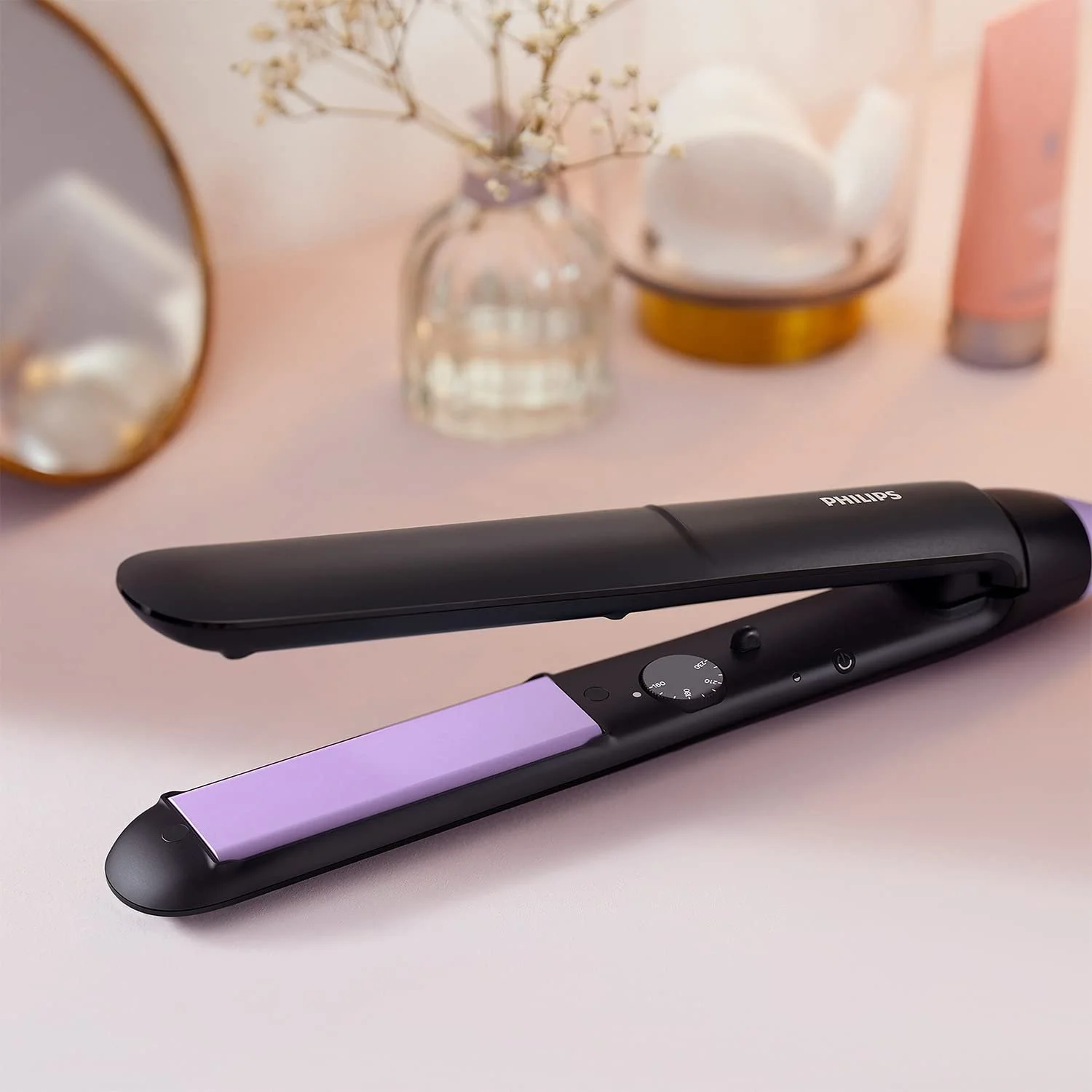 Выпрямитель для волос Philips StraightCare Essential BHS377/00 Черный/Розовый, фото №7 Выпрямитель для волос Philips StraightCare Essential BHS377/00 Черный/Розовый, фото №7