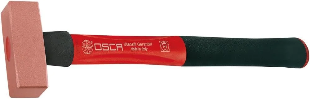 Молоток медный Osca 1500 г рукоятка 3K красный 1.5 кг DIN 5130, фото №1 Молоток медный Osca 1500 г рукоятка 3K красный 1.5 кг DIN 5130, фото №1